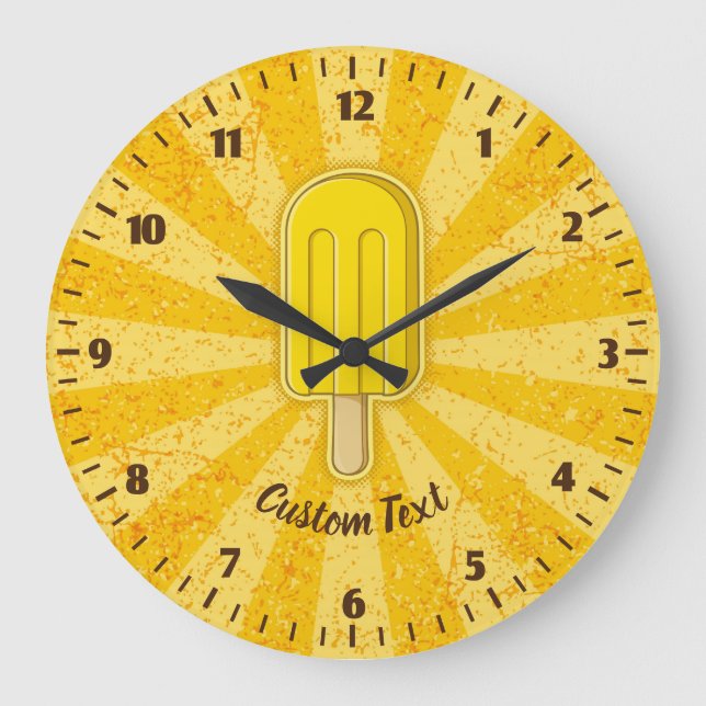 Lemon Ice Cream Stick Clock (Front)