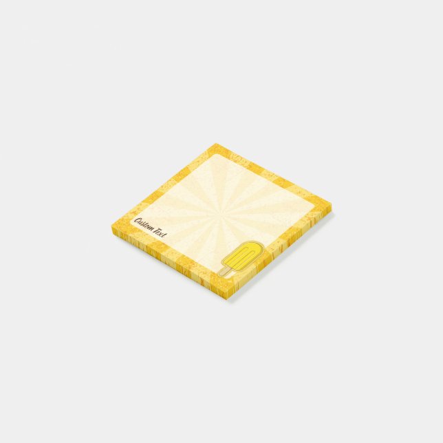 Lemon Ice Cream Stick Post-it Notes (Angled)