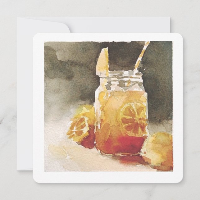 lemon iced tea greeting card (Front)