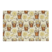 Lemon Iced Tea – Vintage Drink and Lemon Pattern