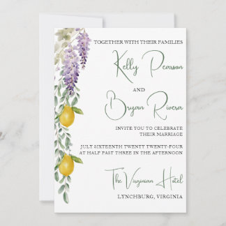 Lemon Inspired Invitation