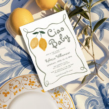 Lemon Italian Amalfi Gender Neutral Baby Shower