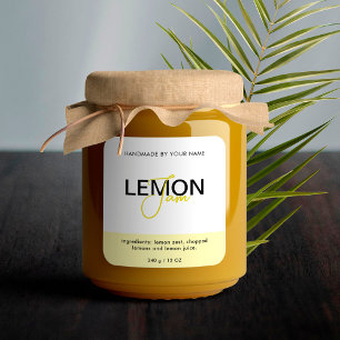 Lemon Jam Product Label Stickers Packaging