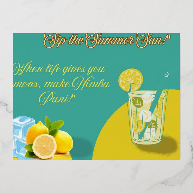 Lemon juice card  (Back)