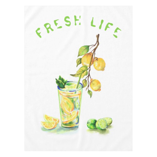 Lemon Juice Cool Drink Lemonade Tablecloth Gift (Front)