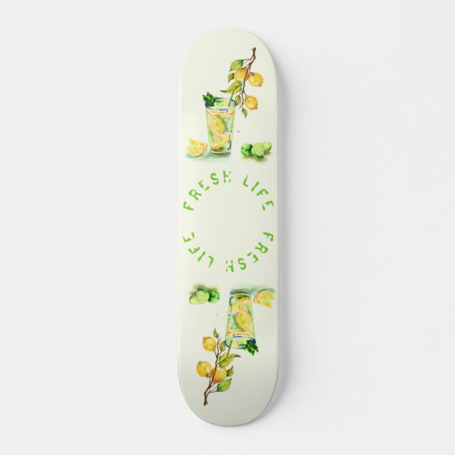 Lemon Juice Drink Lemonade  Skateboard (Front)