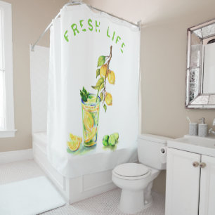 Lemon Juice Drink Lemonade Summer Shower Curtain