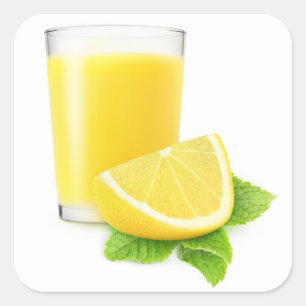 Lemon juice square sticker