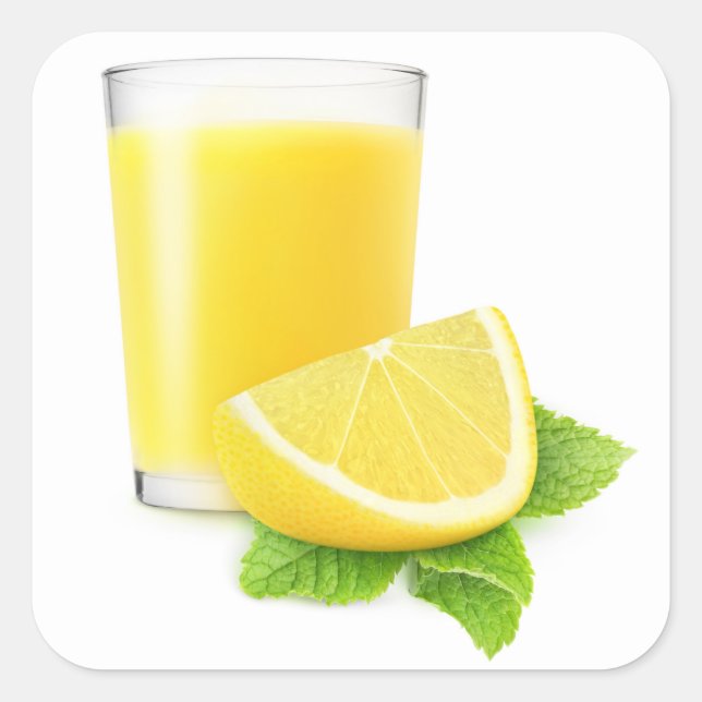 Lemon juice square sticker (Front)