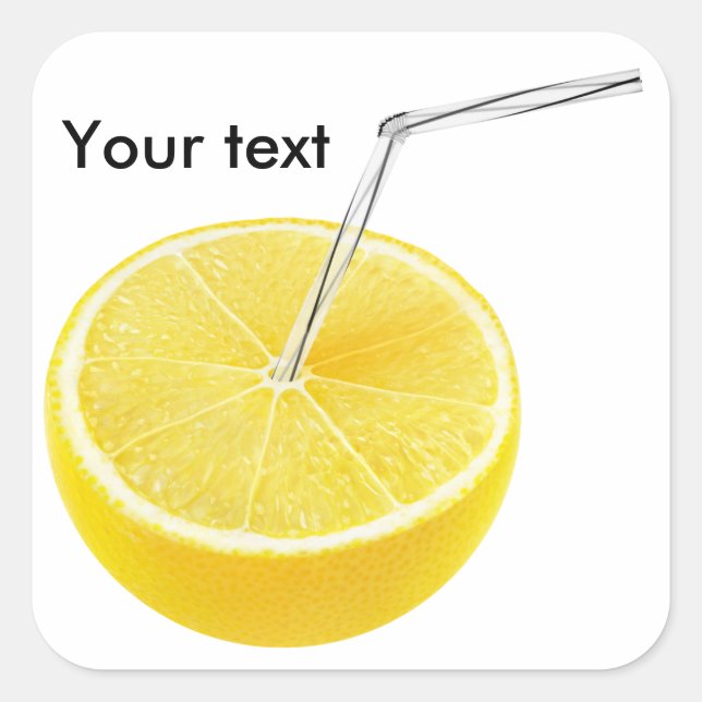 Lemon juice square sticker (Front)