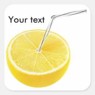 Lemon juice square sticker