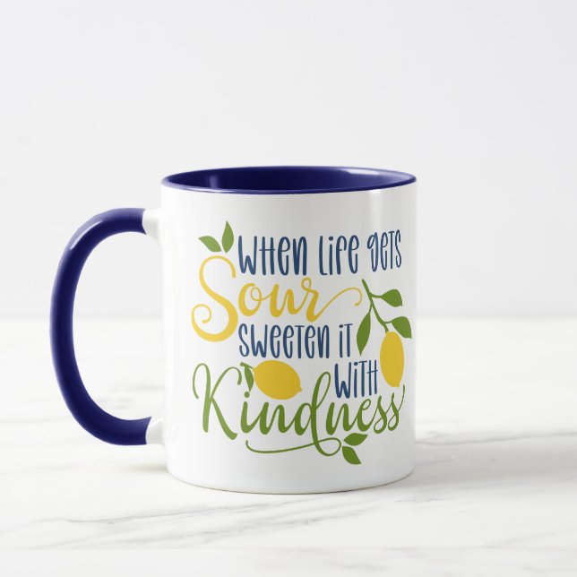 Lemon Kindness Quote Mug (Left)