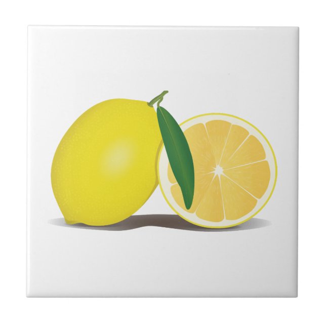Lemon Kitchen Decor Ceramic Tile (Front)
