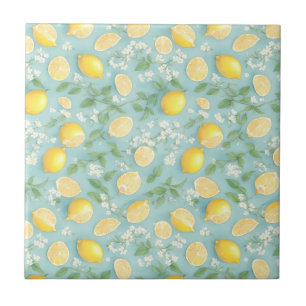 Lemon Kitchen Lemons Pattern Ceramic Tile