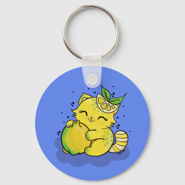Lemon Kitty Keychain (Front)