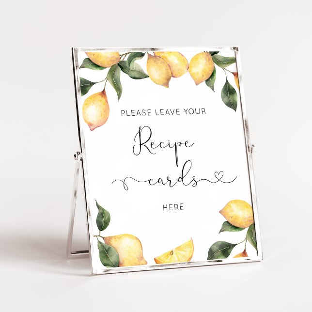 Lemon leave your recipe card here poster (Creator Uploaded)