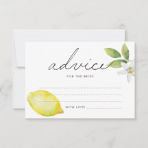 Lemon, Leaves & Floral Advice Card