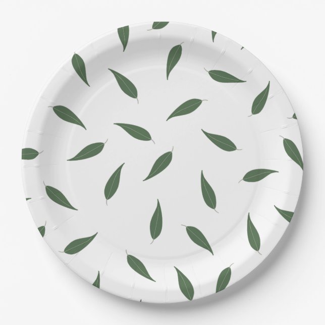 Lemon Leaves Paper Plate (Front)
