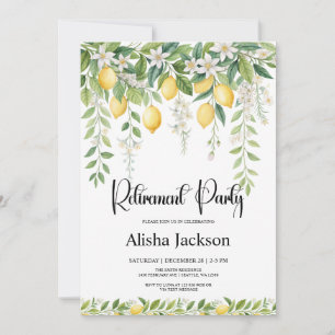 Lemon Leaves Retirement Party Invitation 