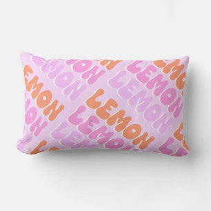 Lemon Lemon Lemon Retro Lumbar Cushion