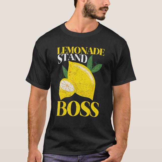 Lemon Lemonade Stand Boss Lemonade Stand T-Shirt (Front)