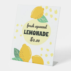 Lemon Lemonade Stand Custom Pedestal Sign