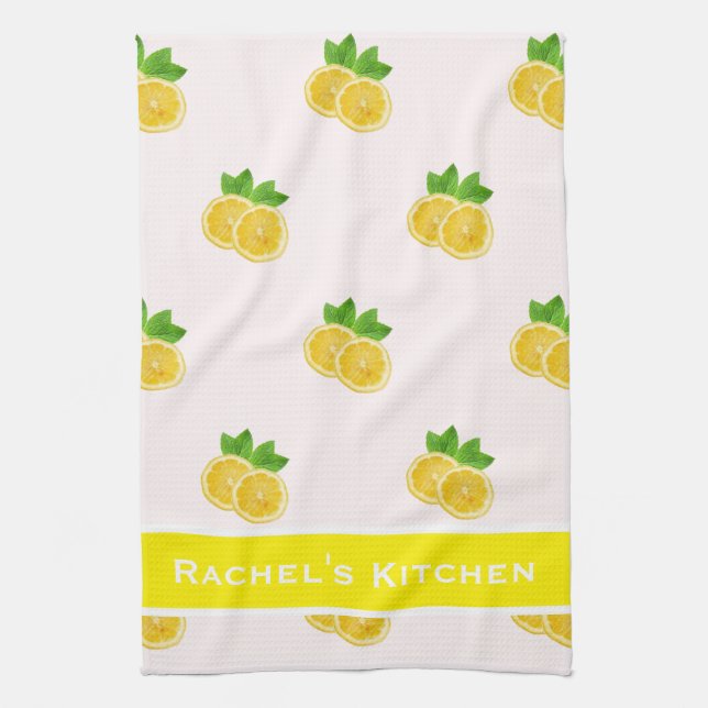 Lemon Lemons Kitchen Towels Towel (Vertical)