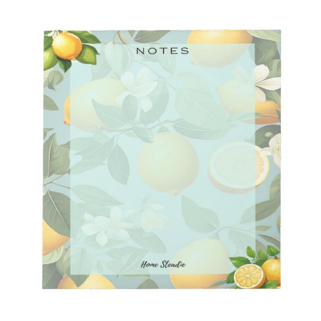 Lemon Life Blank Notepad (Front)