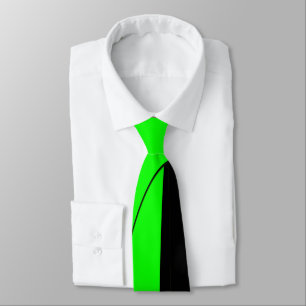 Lemon Lime Abstract Art Tie