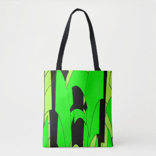 Lemon Lime Abstract Art Tote Bag