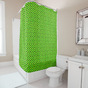 Lemon Lime Cane Shower Curtain