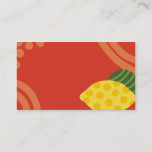 Lemon lime citrus pattern business card