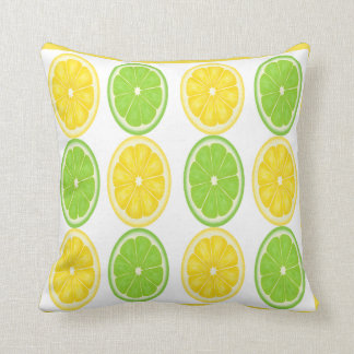 Lemon Lime Citrus Pattern Pillow