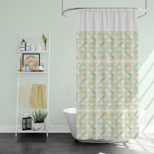 Lemon/Lime Citrus Retro  Shower Curtain