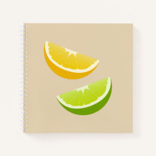 Lemon & Lime Citrus Spiral Notebook