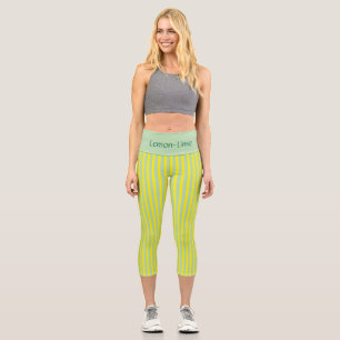 “LEMON-LIME” - CUSTOM HIGH-WAISTED CAPRI PANTS