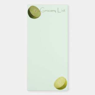 Lemon Lime Grocery List Magnetic Notepad
