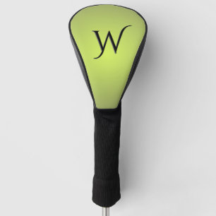 Lemon Lime Monogram Golf Head Cover