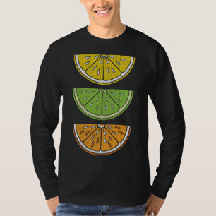 Lemon Lime Orange Slice Vintage Vegan Fruit Citrus T-Shirt
