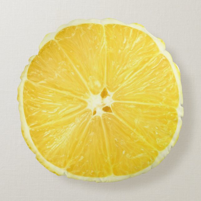 Lemon Lime Slice  Round Cushion (Front)