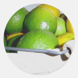 Lemon Lime Twist Classic Round Sticker