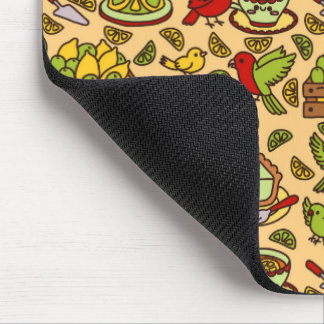 Lemon & Lime Twitter patter mouse pad