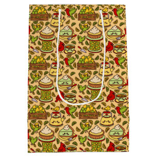 Lemon & Lime Twitter pattern Medium Gift Bag