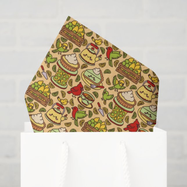 Lemon & Lime Twitter pattern tissue paper (Gift Bag)