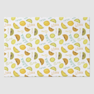 Lemon & Lime Zesty Fruit Pattern Tissue Paper