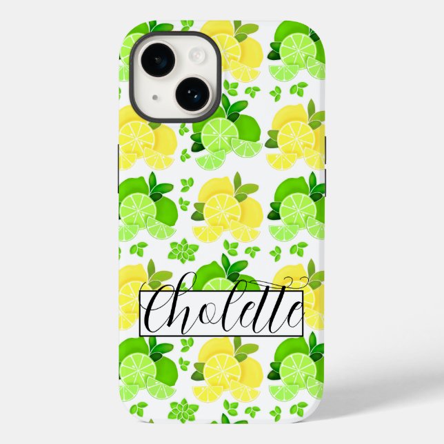 Lemon limes green fruit yellow fruit citrus fruit Case-Mate iPhone case (Back)