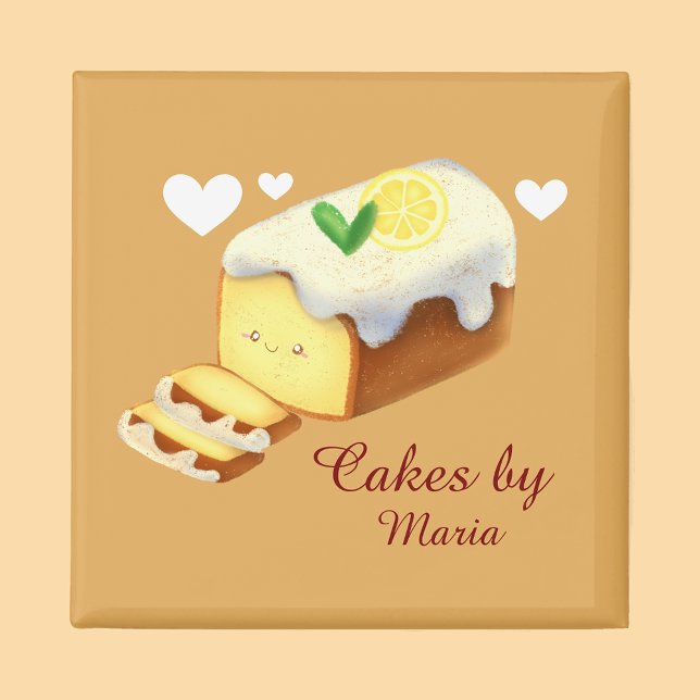 Lemon Loaf Cake Bread With Icing Magnet (Creator Uploaded)