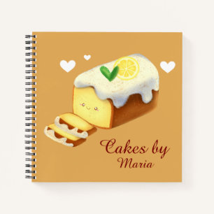 Lemon Loaf Cake Bread With Icing Notebook