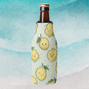Lemon Love  – Bright Yellow Watercolor Citrus  Bottle Cooler
