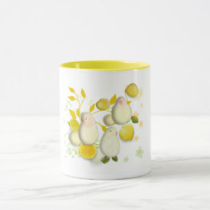 Lemon lovebirds mug by ORDesigns.